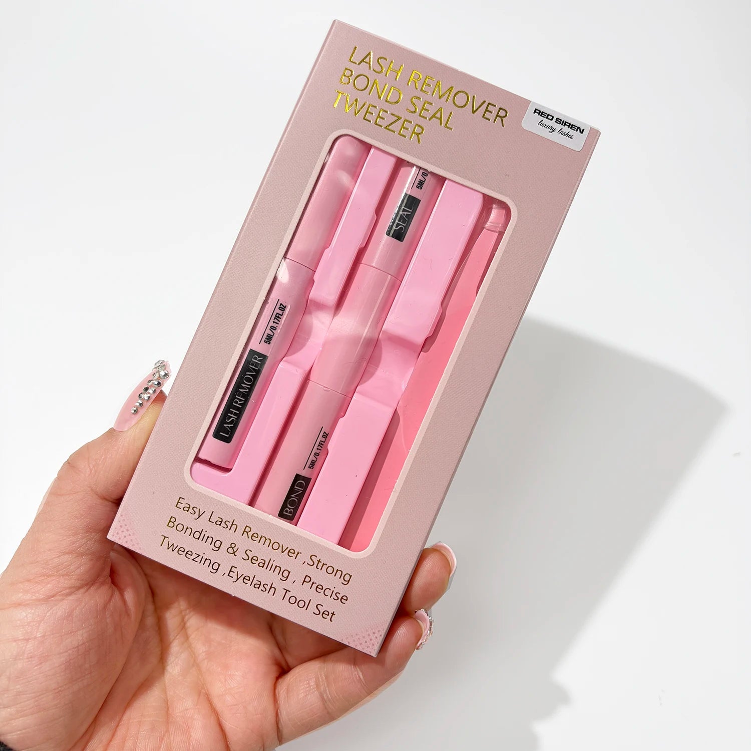 Eyelash Glue Kit 2026 NEW Bond and Seal +Lash Remover + Tweezer Makeup Tool Set Long Lasting Glue for Eyelashes Use at Home Halalzen