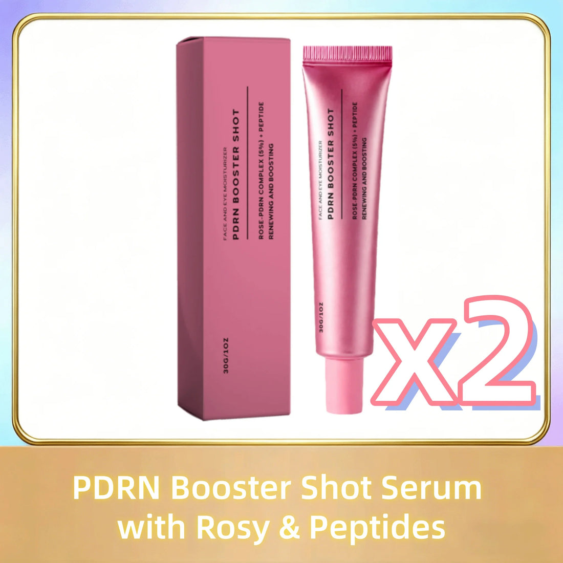 PDRN Booster Shot Serum With Rosy-PDRN Peptide For Dark Spots Care,Balance Skin Tone Deep Hydration Support Daily Skincare Cream
