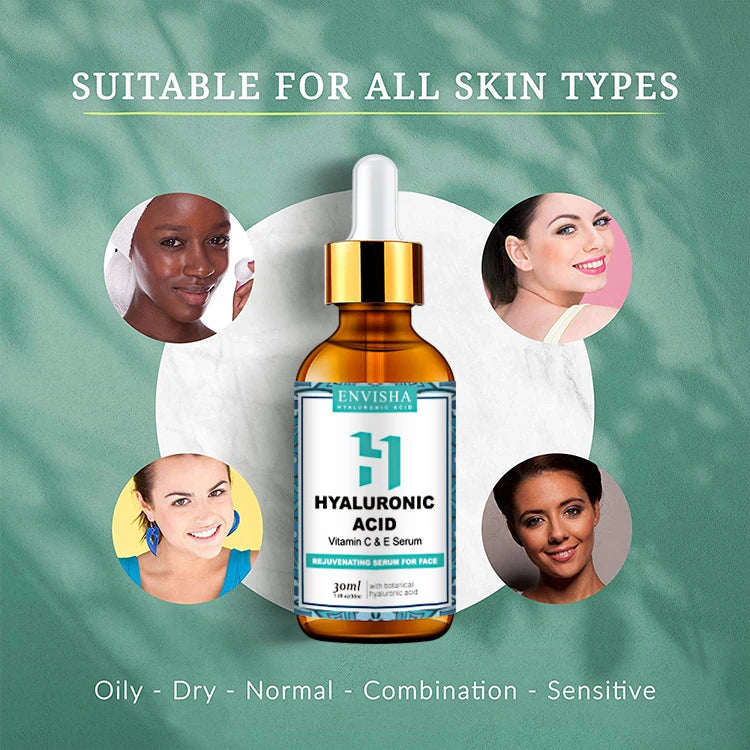 ENVISHA Face Serum Skin Care Vitamin C Hyaluronic Acid Retinol Facial Essence Anti-wrinkle Aging Whitening Shrink Pores Beauty Halalzen
