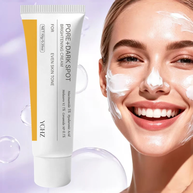 Facial Brightening and Firming Cream, Pore and Dark Spot Brightening Cream |   Contains Niacinamide, Pore Minimizing Agent, Non-Irritating Moisturizer for Sensitive Skin, Contains Plant-Derived Squalene.