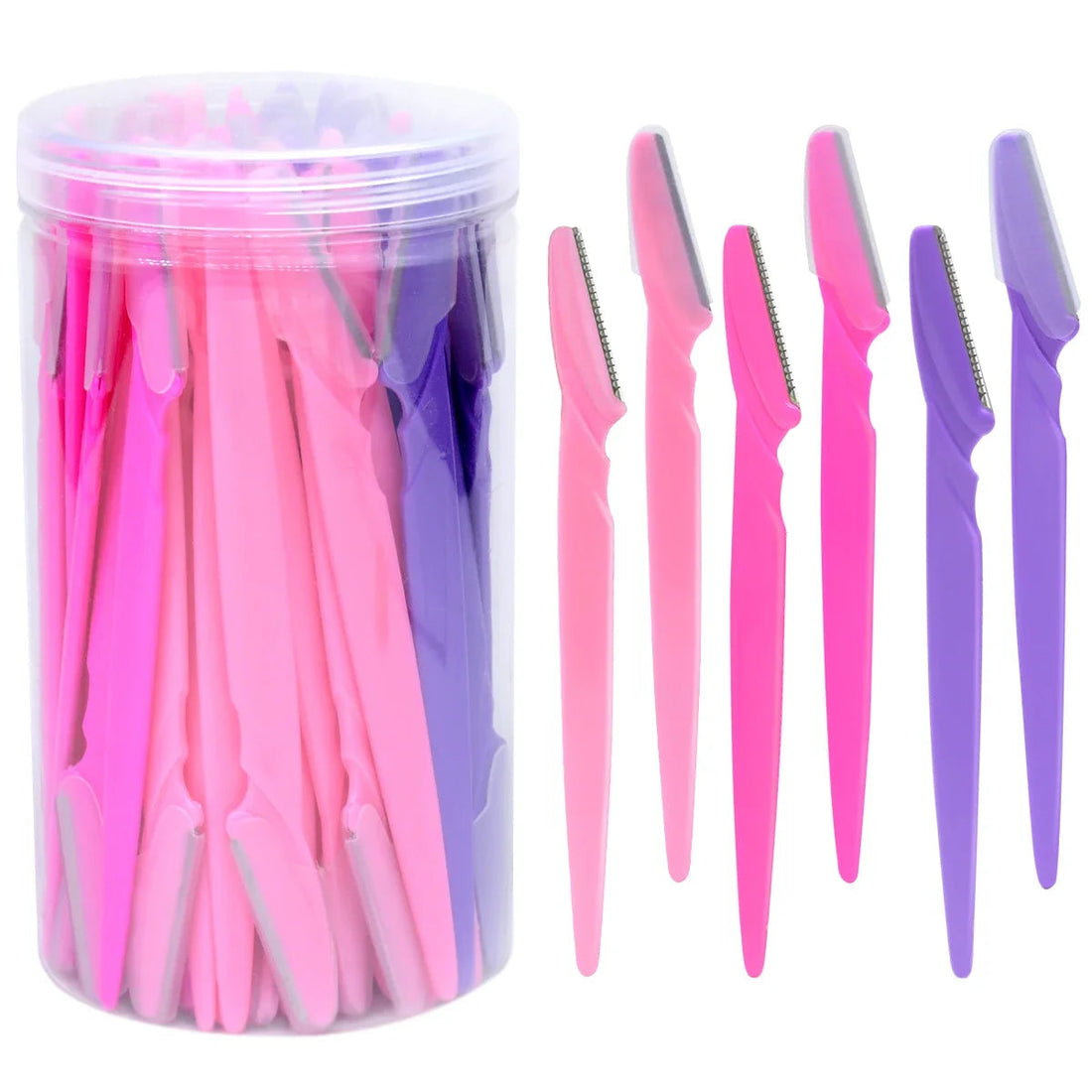 30Pcs/Bottle Eyebrow Razors With Container Facial Eye Brow Trimmer In Case Hair Removal Shaver Safe Blades Trimming Tools Halalzen