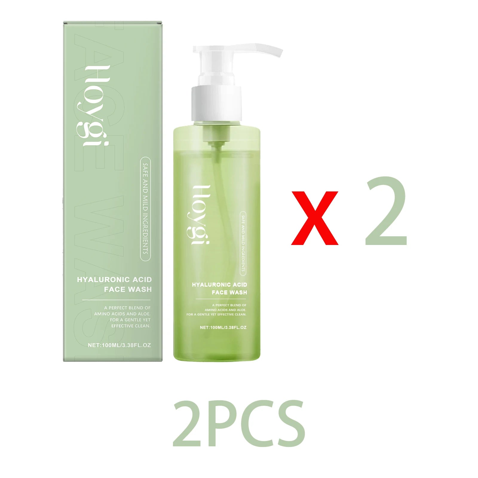 Hoygi Hyaluronic Acid Face Cleanser Gel Deep Pore Cleansing Moisturizing Non Drying Makeup Remover for Sensitive Skin 100ml Halalzen