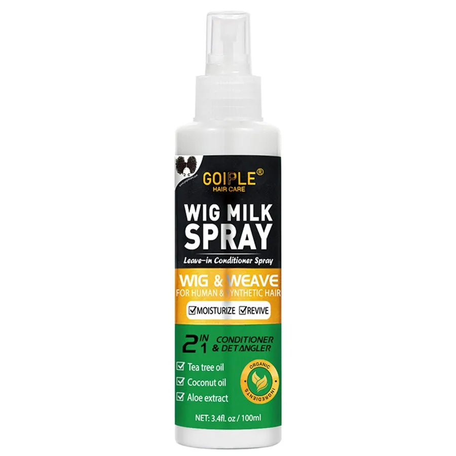 2 In 1 Wig Shampoo and Leave-in Conditioner Wig Care Solution Detangle Spray Anti-Frizz Moisturizes & Revitalizes Synthetic Wigs Halalzen