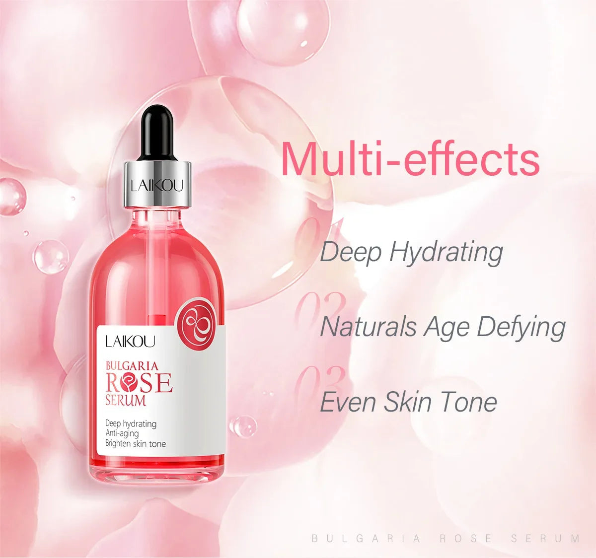 Laikou Rose or Sakura Essence Serum Deep Nourishing Repair Moisturizing Hydrating Anti Aging Facial Treatment Skin Care 100ml Halalzen