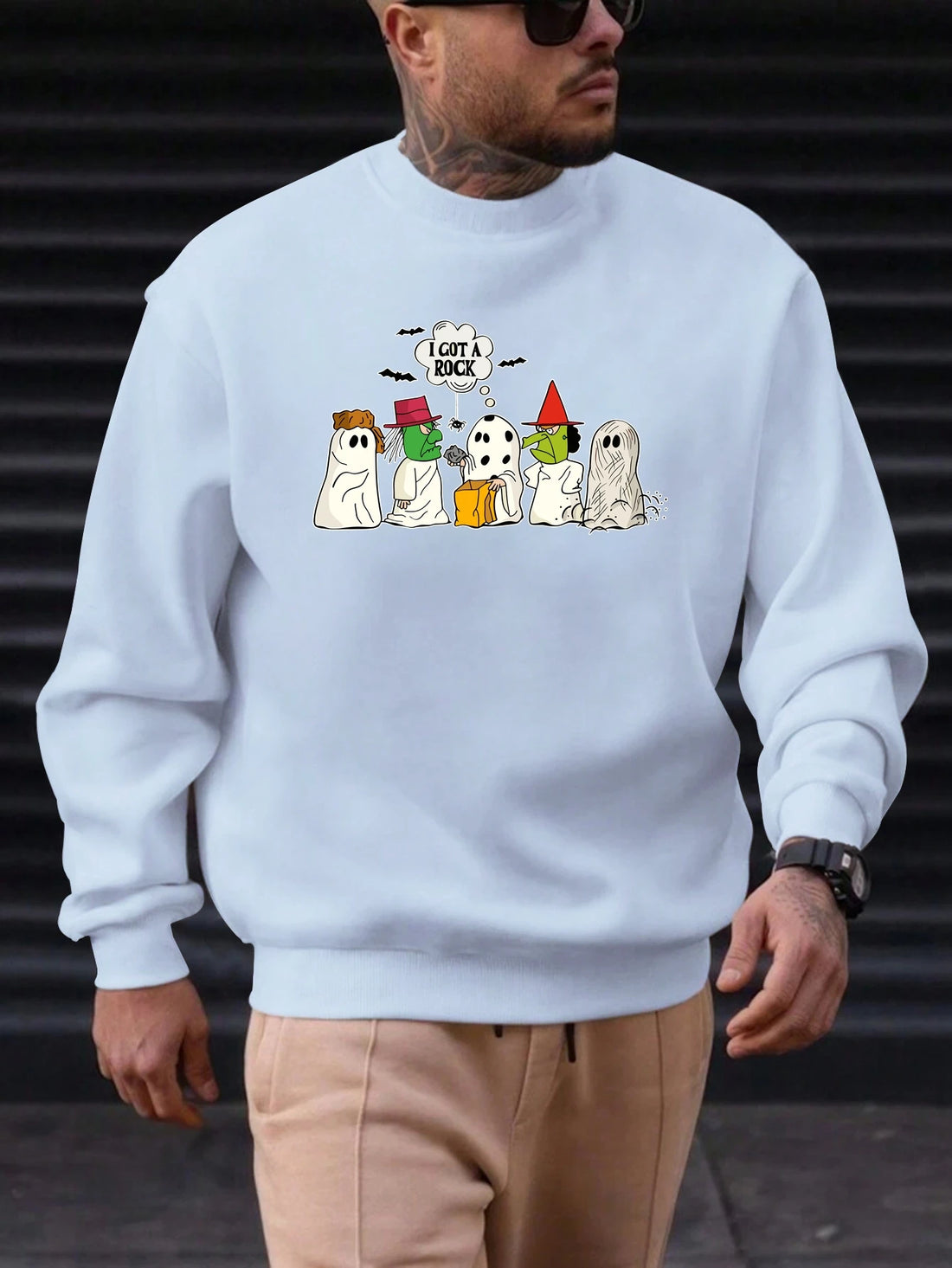 2025 New Men's Cotton Sweatshirt I GOT A ROCK Pattern Printing Round Neck Fashion Casual High Quality Daily Top Clothing