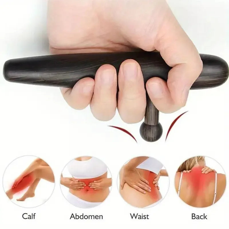 Wood Massage Tool Trigger Point Massage Manual Deep Tissue Massage Thumb Saver Massager for Back Leg Waist Therapists Equipment