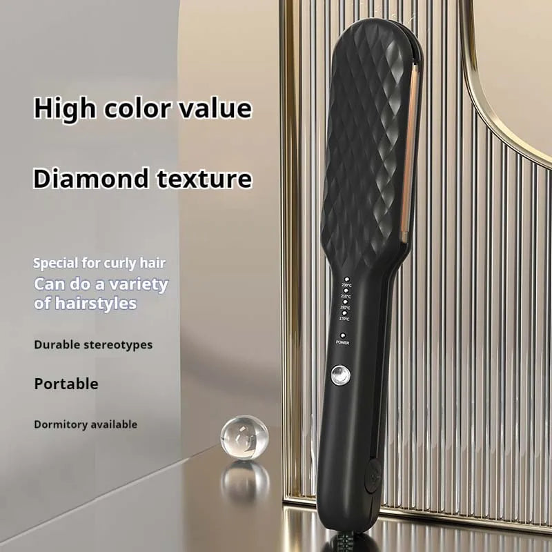 Professional Ceramic Corrugated Iron Fluffy Hair Curler 3D Hair Crimper Iron Corn Perm Splint Flat Iron Curling Styling Tool