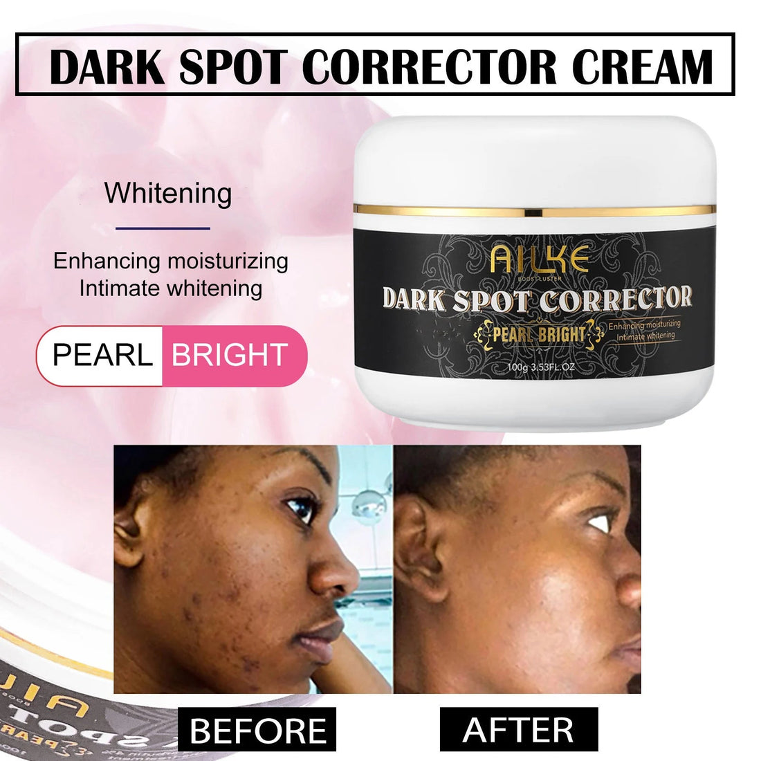 AILKE Collagen Lightening Kit, Cleansing, Moisturizer, Hydration, Dark Spots Removal Cream, Whitening, Brightening Body Lotion Halalzen