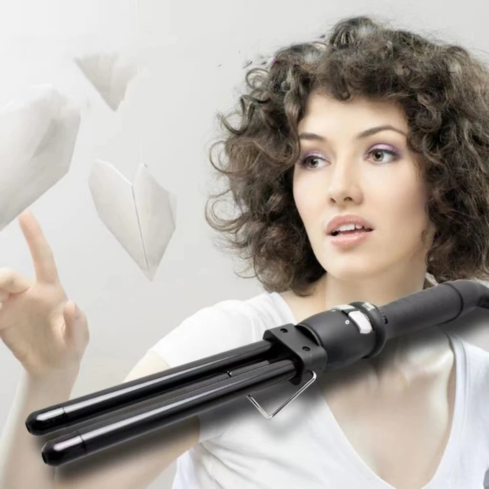 Hair Curling Iron Waver Pear Flower Cone Electric  Hair Curler Wand Salon Hot Perm Styling Tool 13MM Small Crimping Hair iron