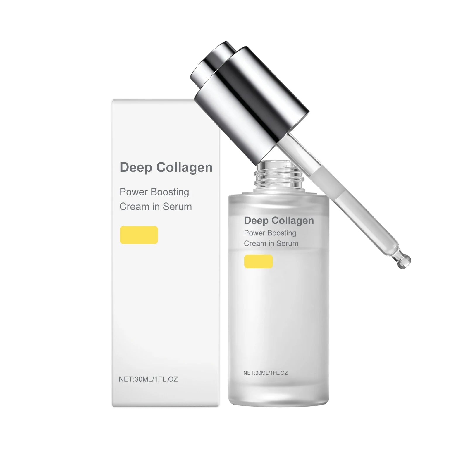 Deep Collagen Power Boosting Serum for Hydrating Moisturizing Improves Skin Elasticity Smooths Fine Lines Daily Facial Care