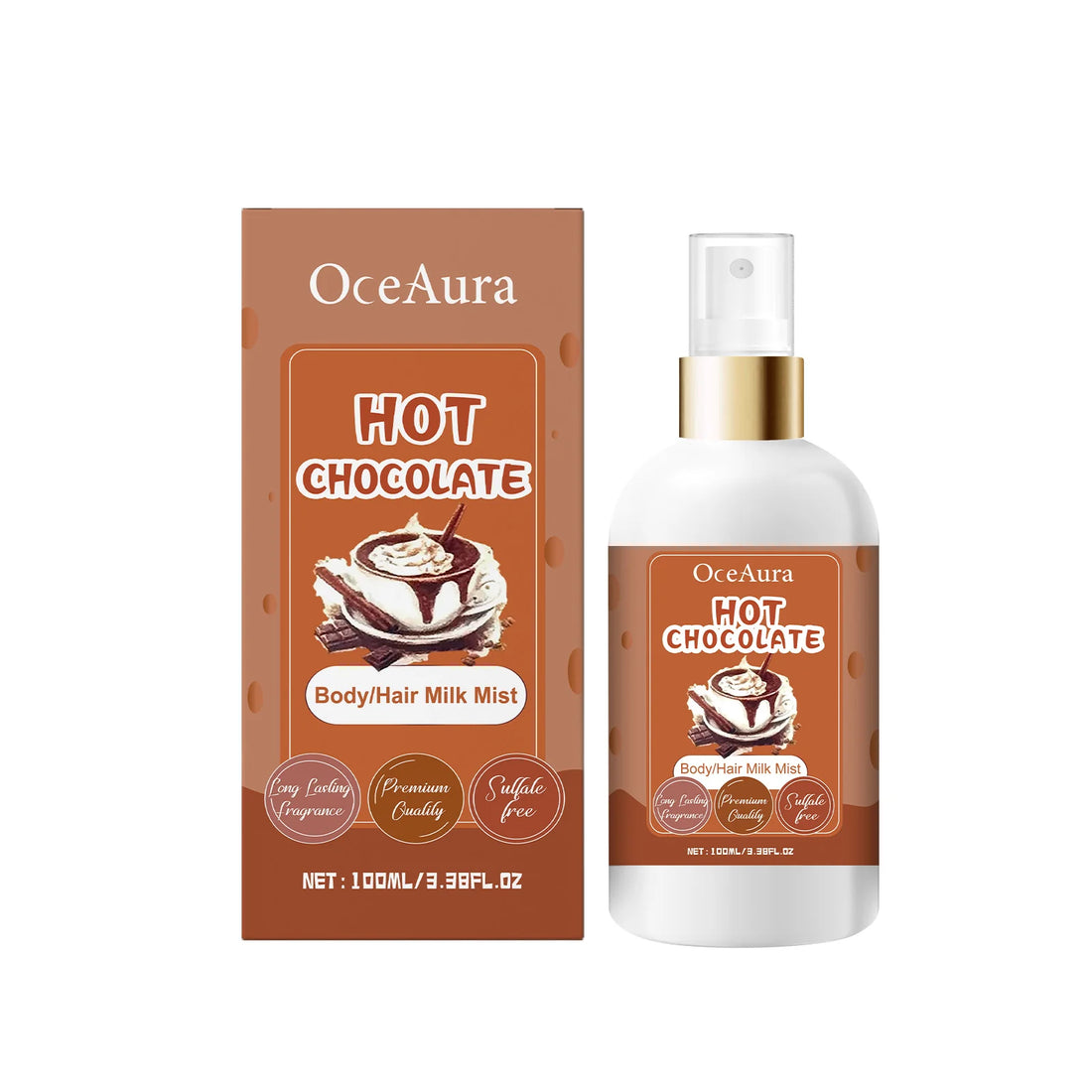 OceAura Body Milk Mist Strawberry Long Lasting Hydration Moisturizer Skin Brightening Products Smoothing Hair Perfume Spray 100g