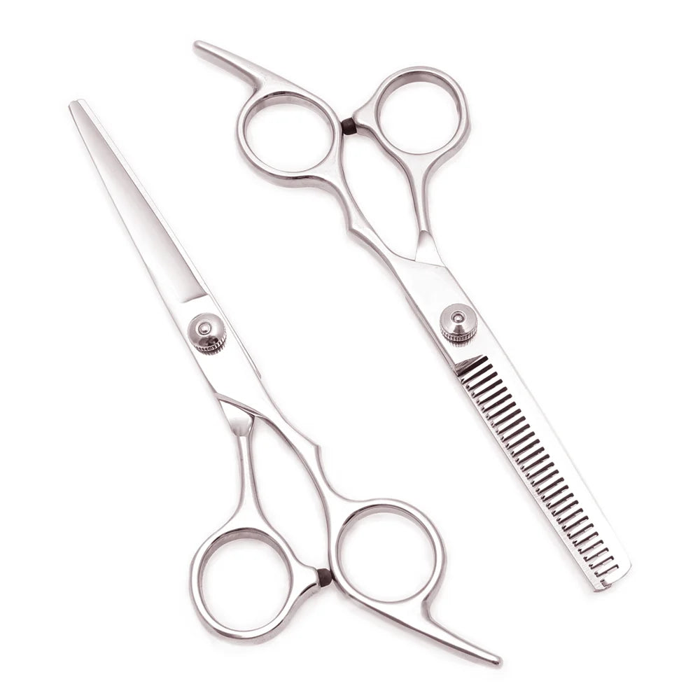 Hairdressing Scissors Blue Japan Stainless Hair Scissors Salon Cutting Scissors Barber Shop Thinning Shears Comb Razor C1001 Halalzen