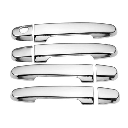 For Toyota VIOS 2002 - 2017 XP40 XP90 XP150 Belta Chrome Carbon Fiber Car Door Handle Cover Trim Car Styling Accessories