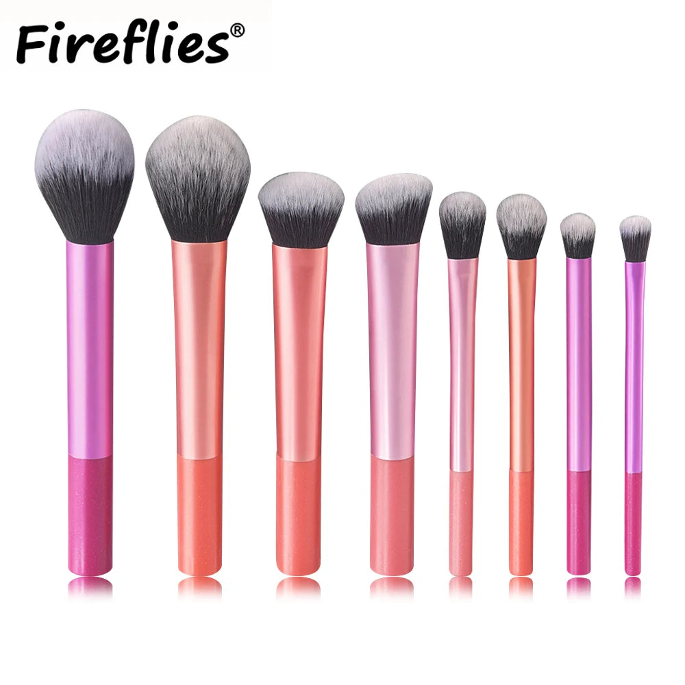 8pcs Makeup Brush Kit Soft Synthetic Hair Make Up Brushes Foundation Blush Eyeshadow Cosmetic Makeup Tools Halalzen