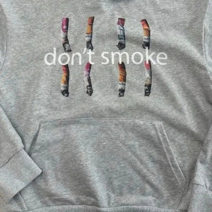 2025 new retro letter printing Y2K street grey sweatshirt hoodie men and women fashion classic hip hop loose personality top