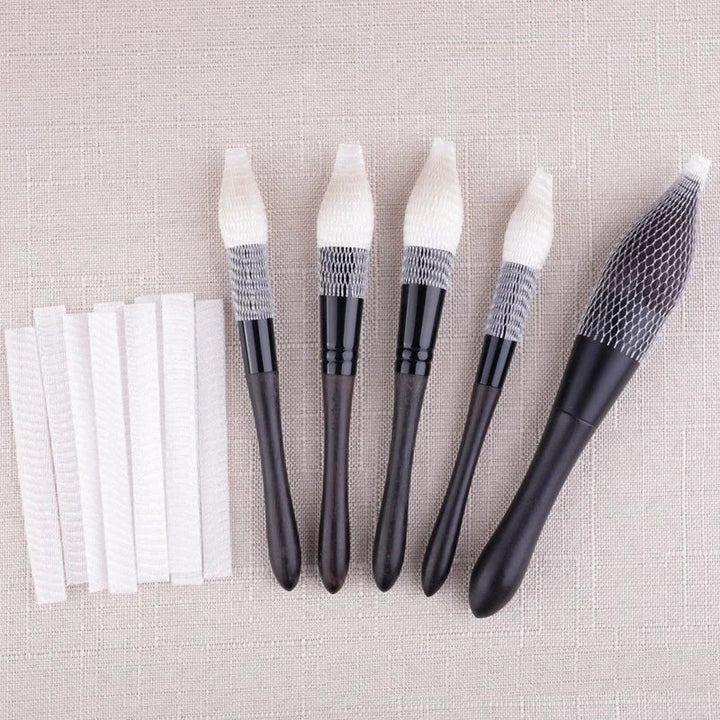 20/50PCS Makeup Brush Protective Mesh Cover Bristle Mesh Sleeve Bouquet Mesh Cover Makeup Brush Anti-frill Protective Net Halalzen