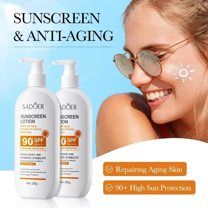 SPF90+ sunscreen, UV protection, whitening sunscreen, moisturizing, whitening, facial and body sunscreen, skin care, anti-aging Halalzen
