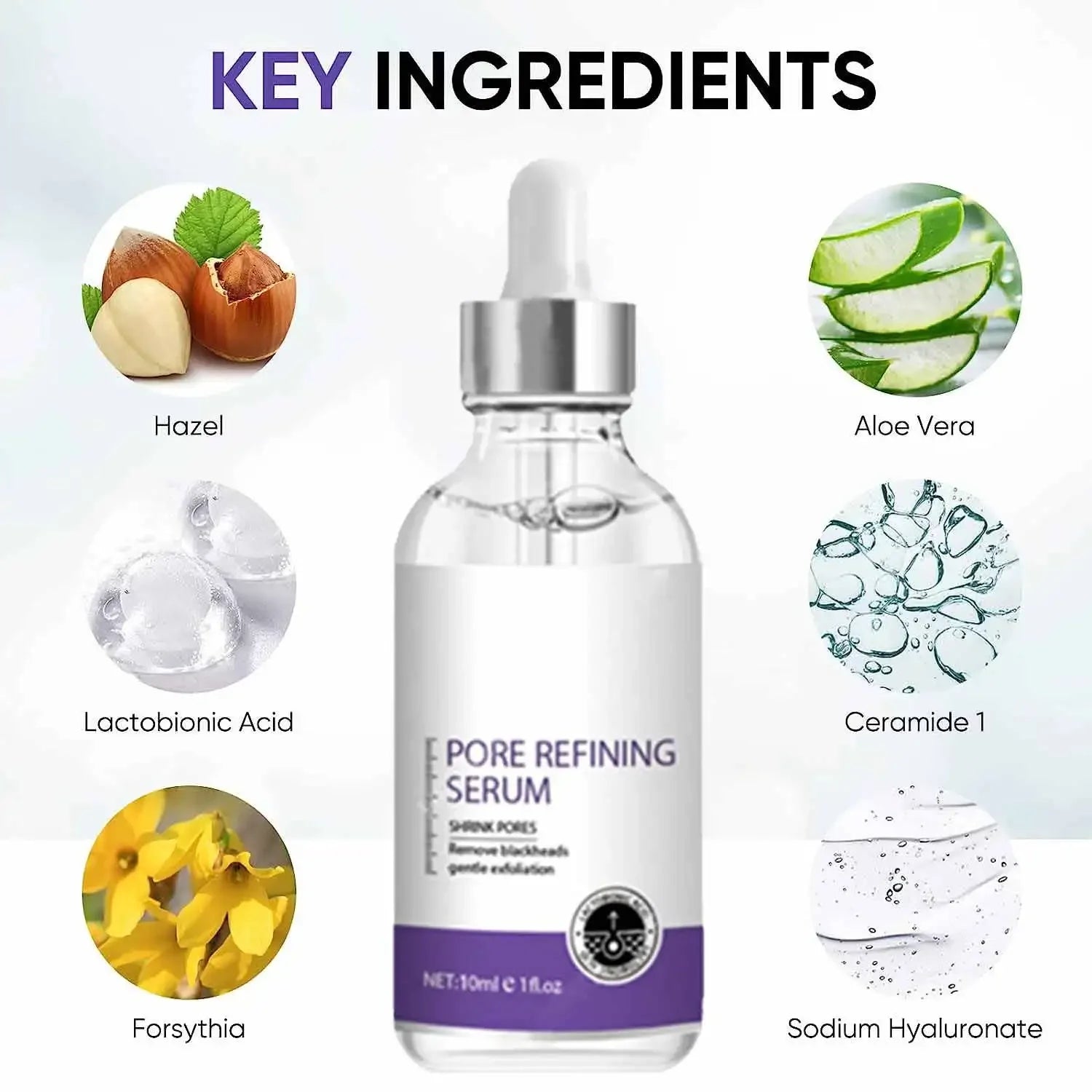 2025 H0T sellPore Shrinking Serum Large Pores Tightening Facial Pore Minimizing Essence Skin Care Beauty Firm skin