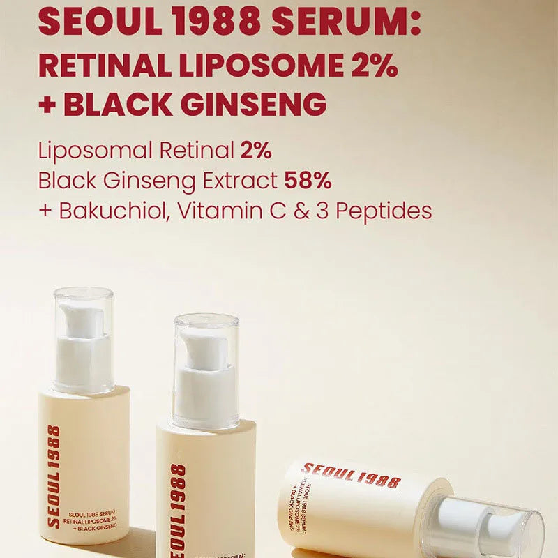 1/2PCS Korean SEOUL 1988 Retinol Face Serum Fade Fine Wrinkle Moisturizing Whitening Remove Spots Shrink Pores Beauty Skin Care Halalzen