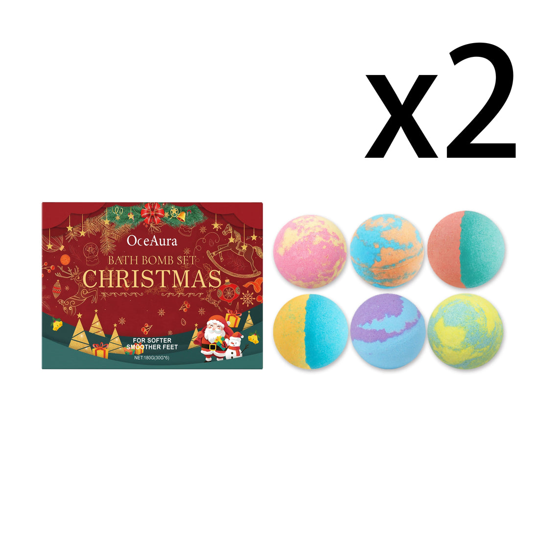 Christmas Colorful Foam Shower Ball Softening Keratin Aromatherapy Take Bath Relieve Fatigue Shower Cleaner Christmas Bath Bombs Halalzen