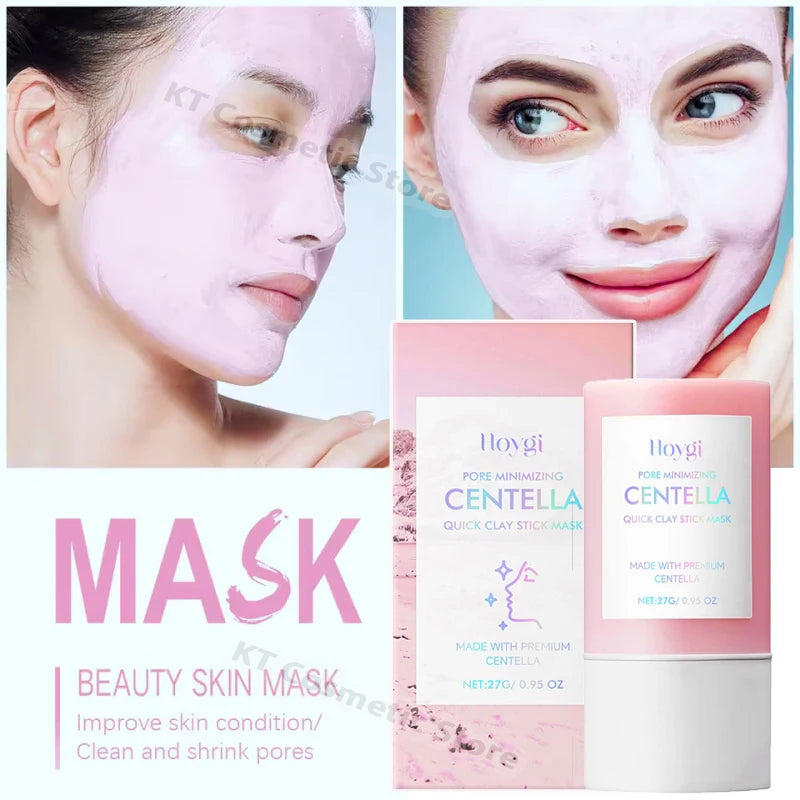Centella Clay Mud Stick Mask Pore Minimizing Quick Shrink Pores Remove Blackheads Acne Scars Moisturizing Brighten Korean Makeup