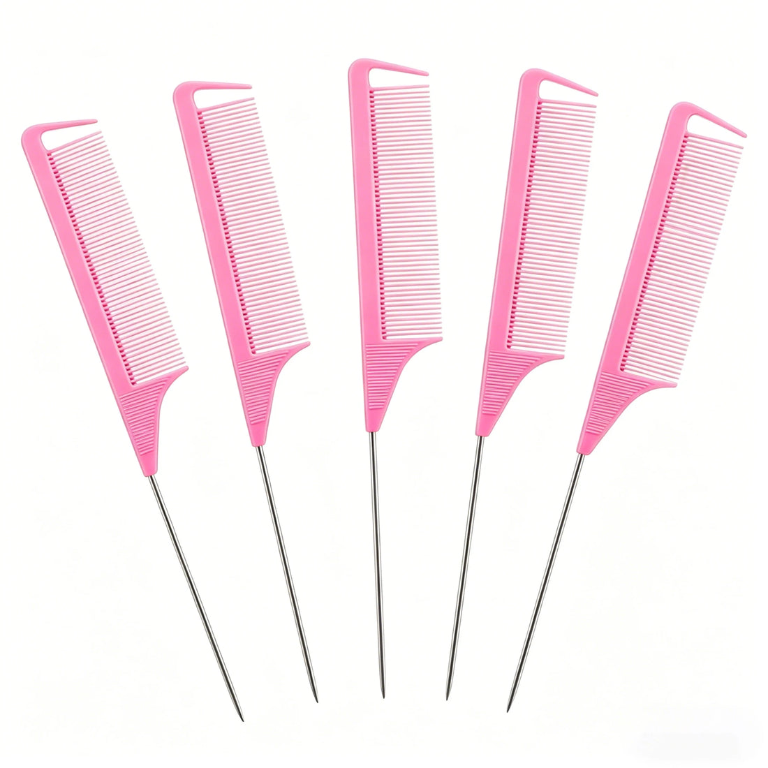Pro Pointed Tail Salon Hairdressing Hair Styling Anti-static Comb Hair Brush Steel Needle Pin Rat Tail Combs Barber Accessories