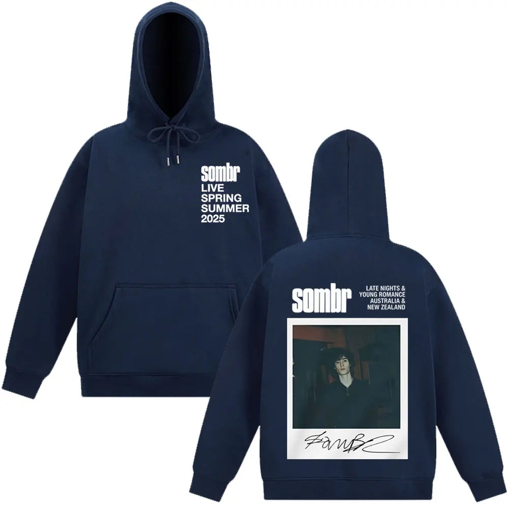 Sombr The Late Nights & Young Romance Tour 2025 Sweatshirt Men Women Fashion Hoodie Long-sleeved Thick Casual Oversized Pullover