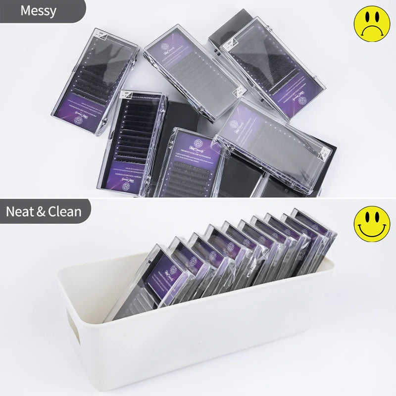 10/3Pcs Eyelash Extension Tool Storage Box Lashes Glue Tweezer Holder Makeup Organizer Cosmetic Makeup Tools Storage Box Halalzen