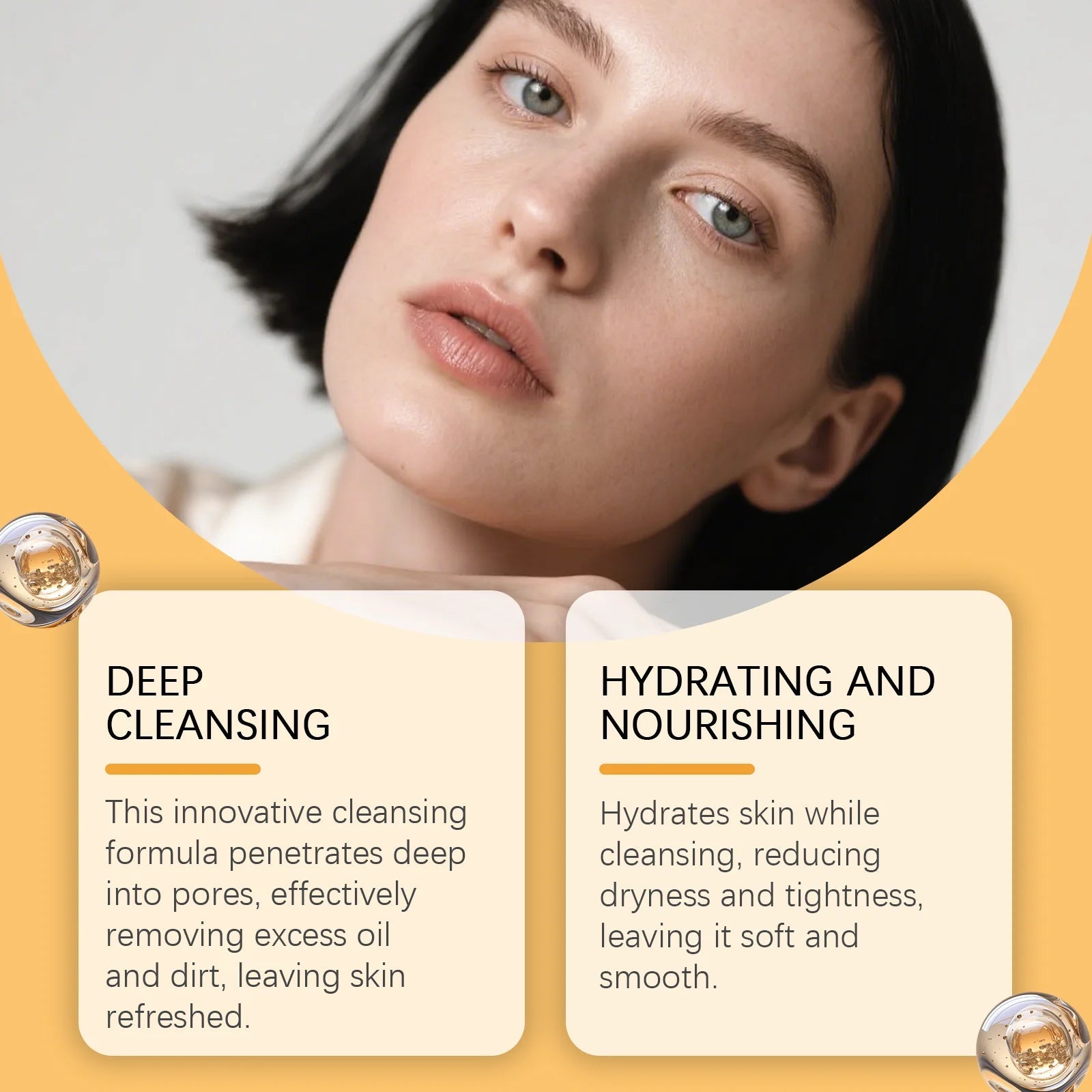 Turmeric Cleansing Mousse Anti Pimple Improves Dark Spot Oil Control Blackhead Remover Brighten Deep Hydrating Face Cleanser Halalzen
