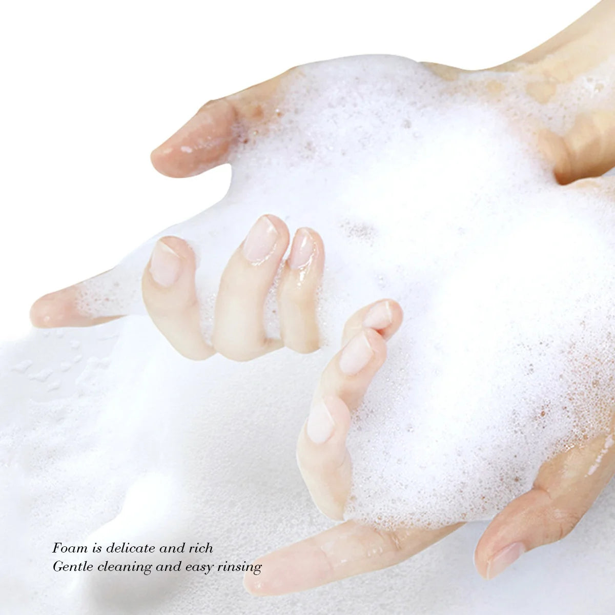 Vc Orange Cleansing Mousse, Silicone Soft Brush Head Cleanses Face, Natural Ingredients Gently Moisturize Skin Halalzen