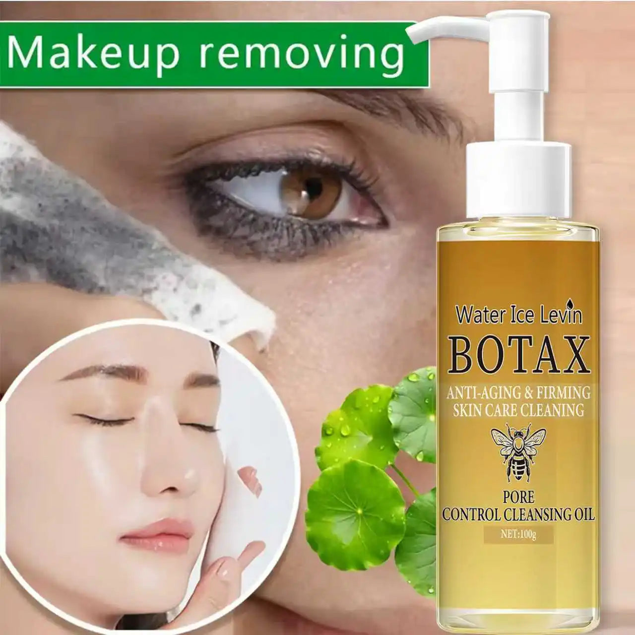 Cleansing Oil with Retinol & Bee Venom - Moisturizing & Protective Facial Cleanser with NMN for Elastic Skin Halalzen