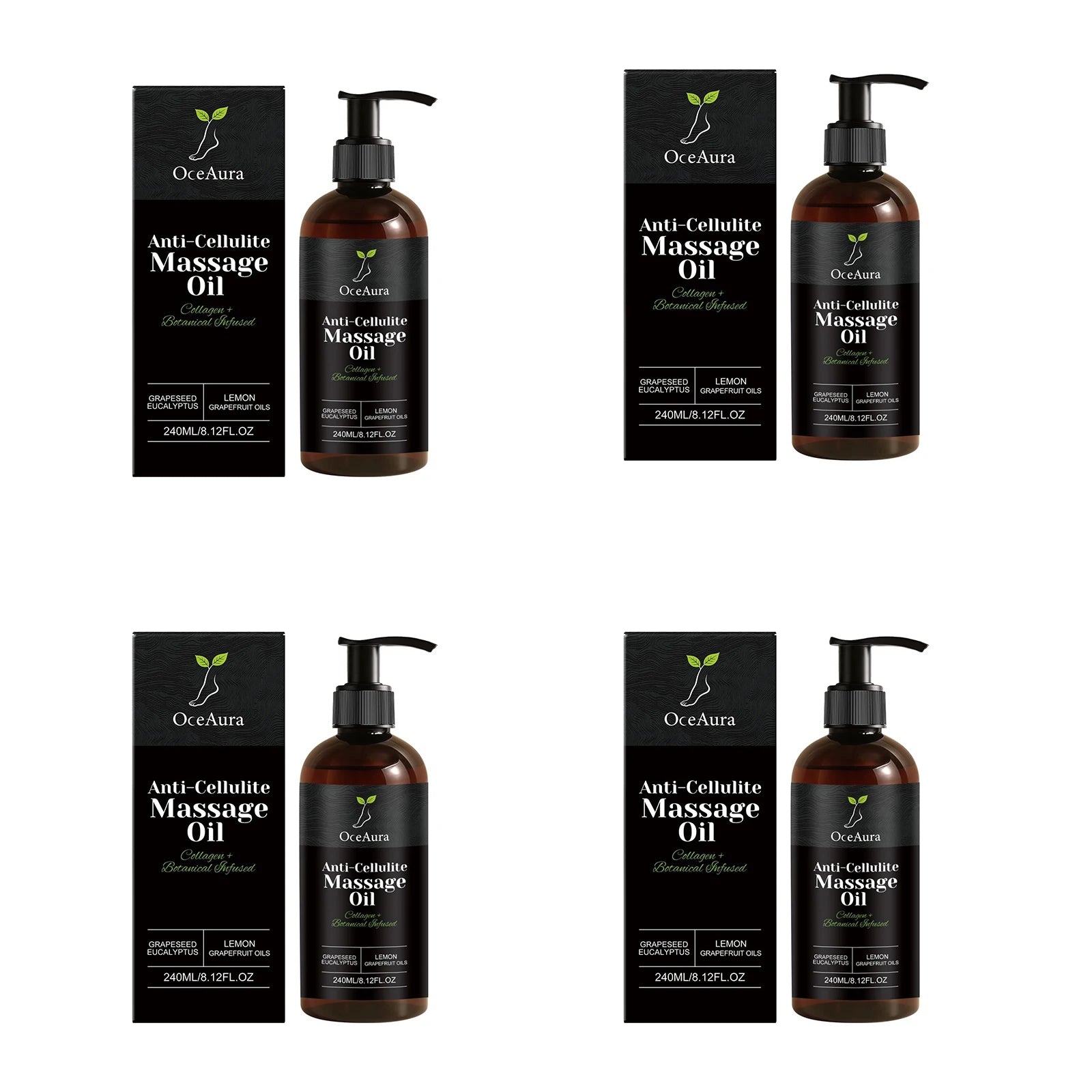 Collagen Anti-Cellulite Massage Oil Abdomen Thigh Firming Nourishing Dry Skin Glowing Soothing Revitalizing Tightening Body Oil