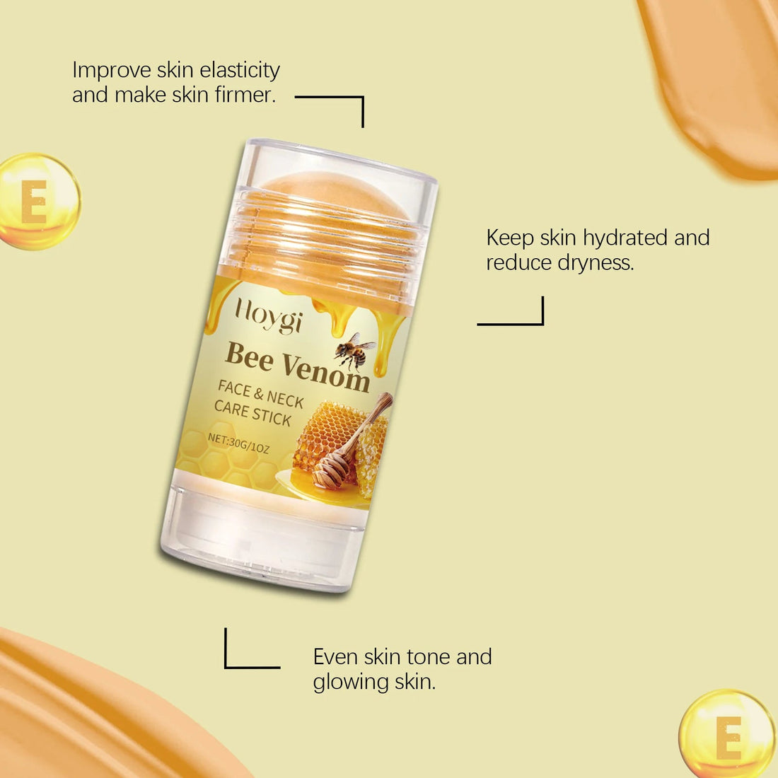 Hoygi Bee Venom Firming Serum Stick Anti Wrinkle Cream Lifts Tightens the Skin Solving Wrinkles Fine Lines Natural Serum Halalzen