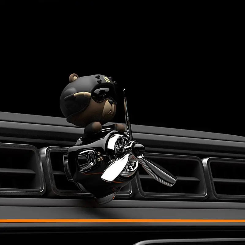 DIY perfume Odor ornament bear car air fresheners decorations accessories aroma vent clip fragrance diffuser men