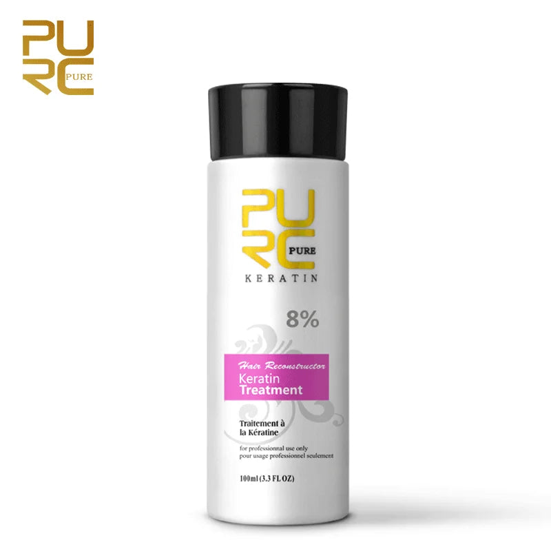 PURC Brazilian Keratin Hair Treatment Keratin Straightening Curly Hair Smoothing Repair Permed Damaged Hair Care Products Halalzen