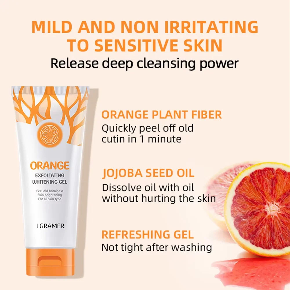 50g Orange Exfoliating Gel Dead Spot Remover Brighten Peeling Gentle Repair Scrub Whiten Moisturizer Hydrating Korean Skin Care