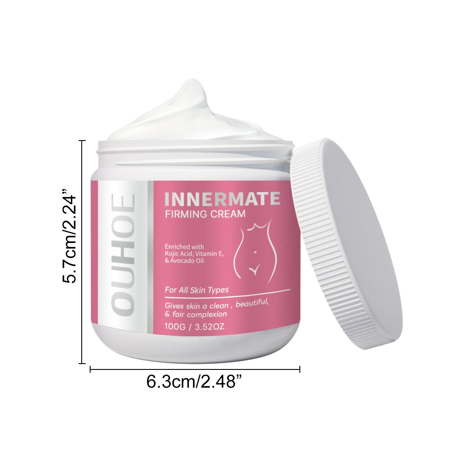 Body Whitening Cream Dark Spot Corrector for Underarms Knees Inner Thighs Brightening Moisturizing Intimate Area Lighten Lotion