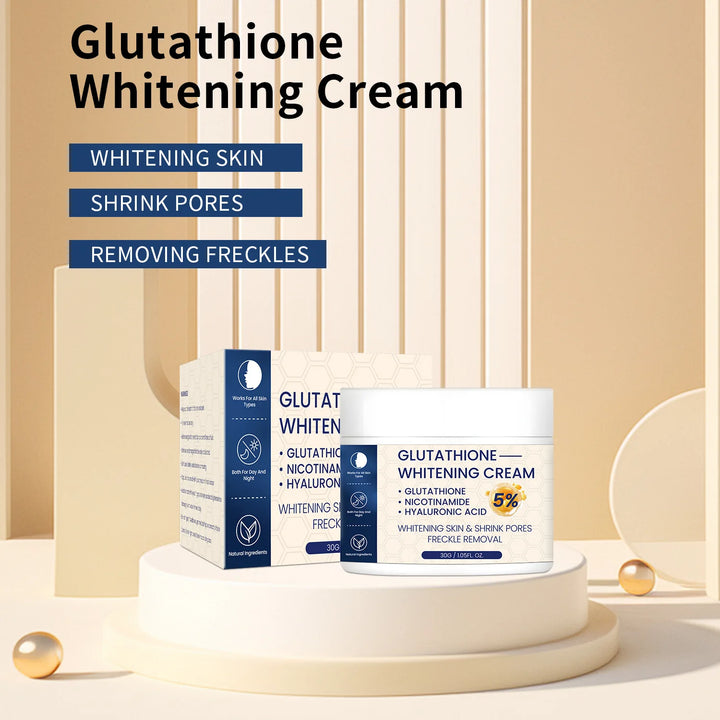 Whitening Face Cream, Reduce Dark Spots, Sun Spots, Melanin, With Collagen, Glutathione, Even Skin Tone For All Skin Types