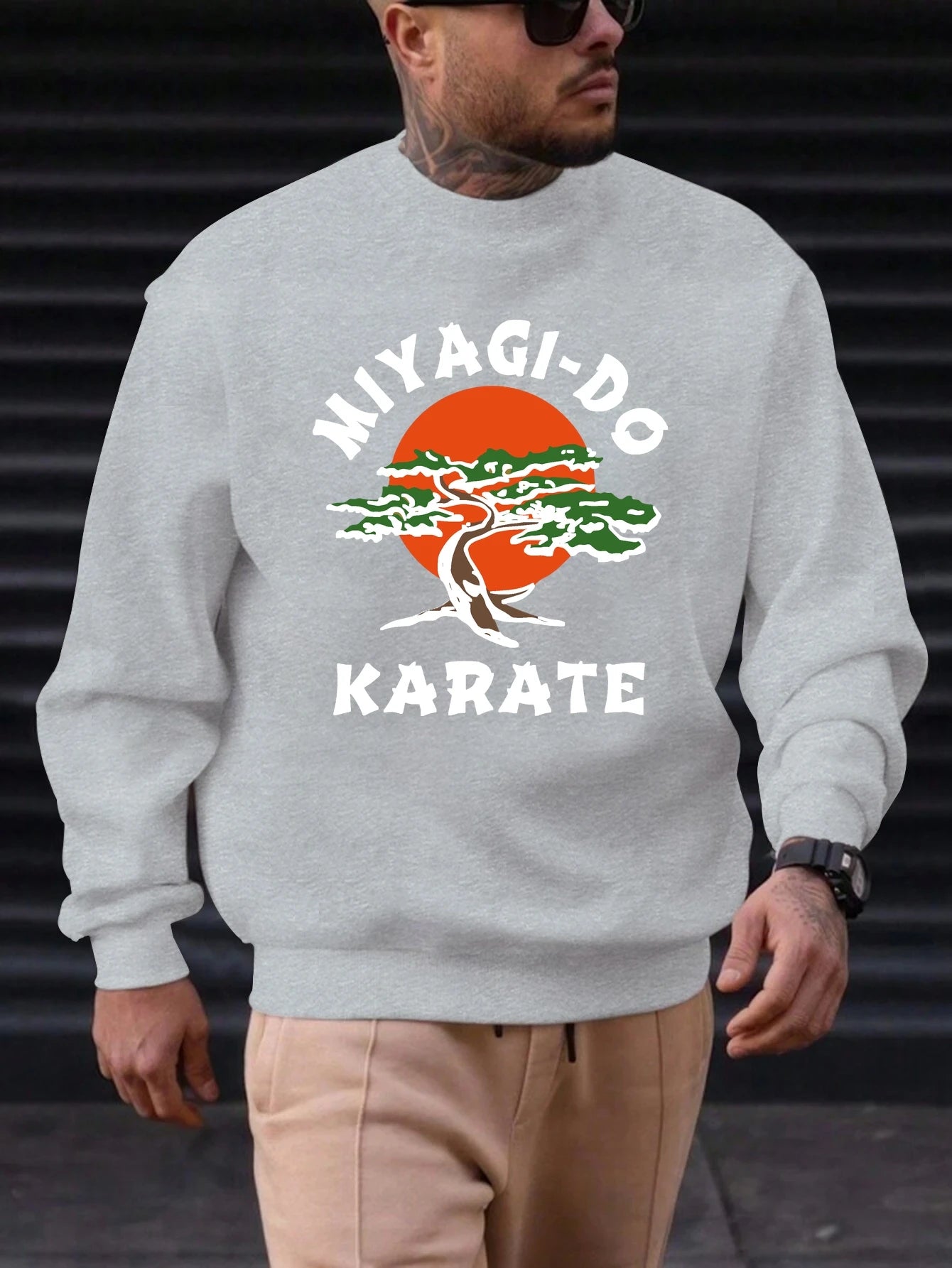 Men's Cotton Crewneck Sweatshirt MIYAGI-DO Graphic Print 2025 New Trending Fashion Casual High Quality Top Clothing