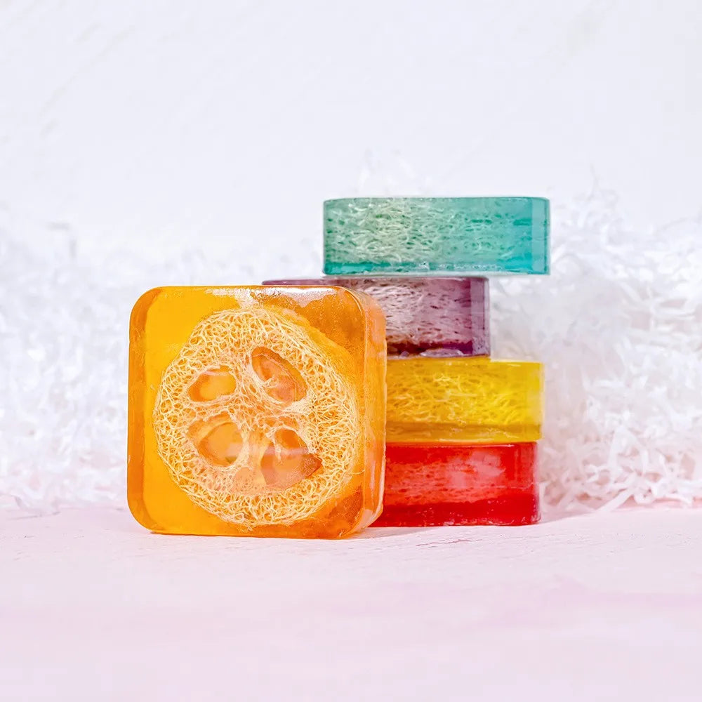100g Coconut Milk Organic Glycerin Loofah Soap Deep Cleansing Whitening Moisturizing Skin Kojic Acid Face Wash Bath Soap