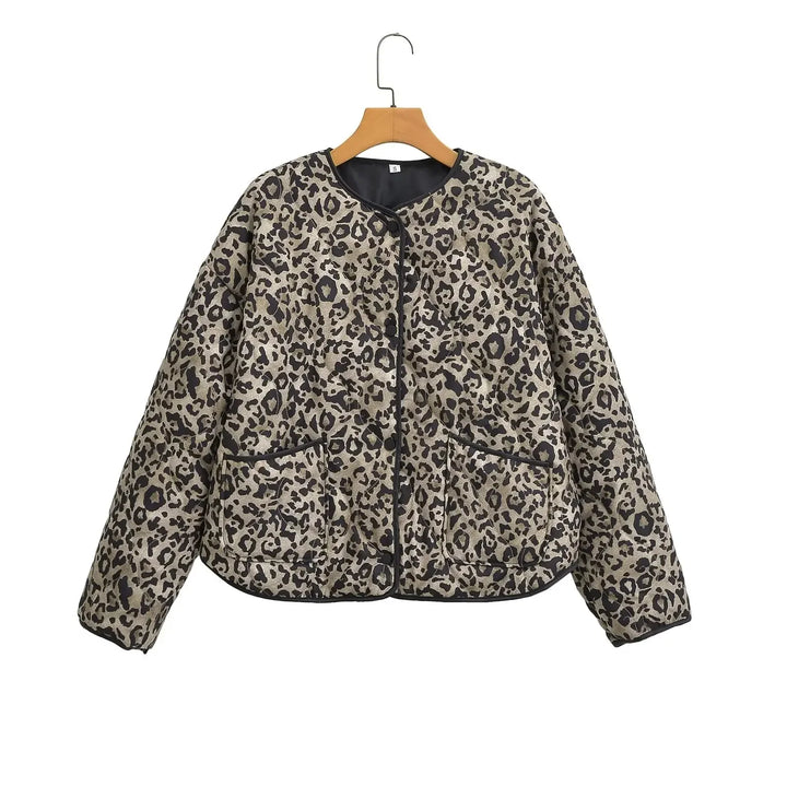 Leopard Print Jackets for Women Coats Oversized Jackets Woman 2025 Snap Button Overcoat Female Long Sleeve Women's Jacket