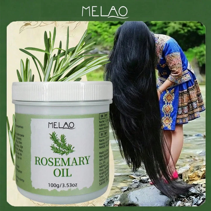 Rosemary Oil for Hair, MELAO Pure Rosemary Oil, Nourishes Scalp & Strengthens Hair, Promotes Healthy Hair, Adds Shine & Softness
