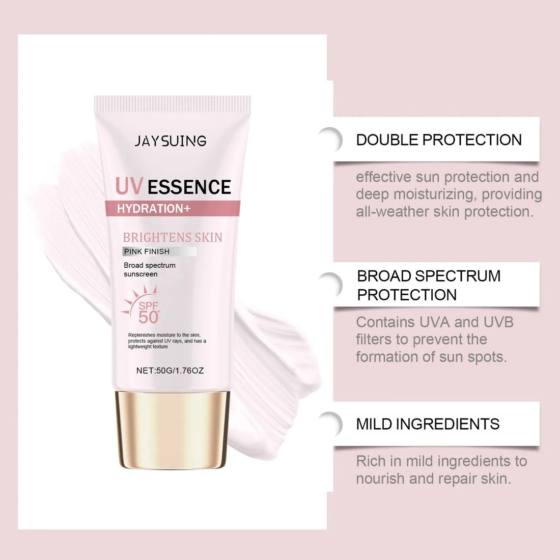Spf 50+ Sunscreen Stick Hydrating Oil Free Anti Sun UV Protection Natural Sunblock Isolation Cream Mild Face Body Moisturizer Halalzen