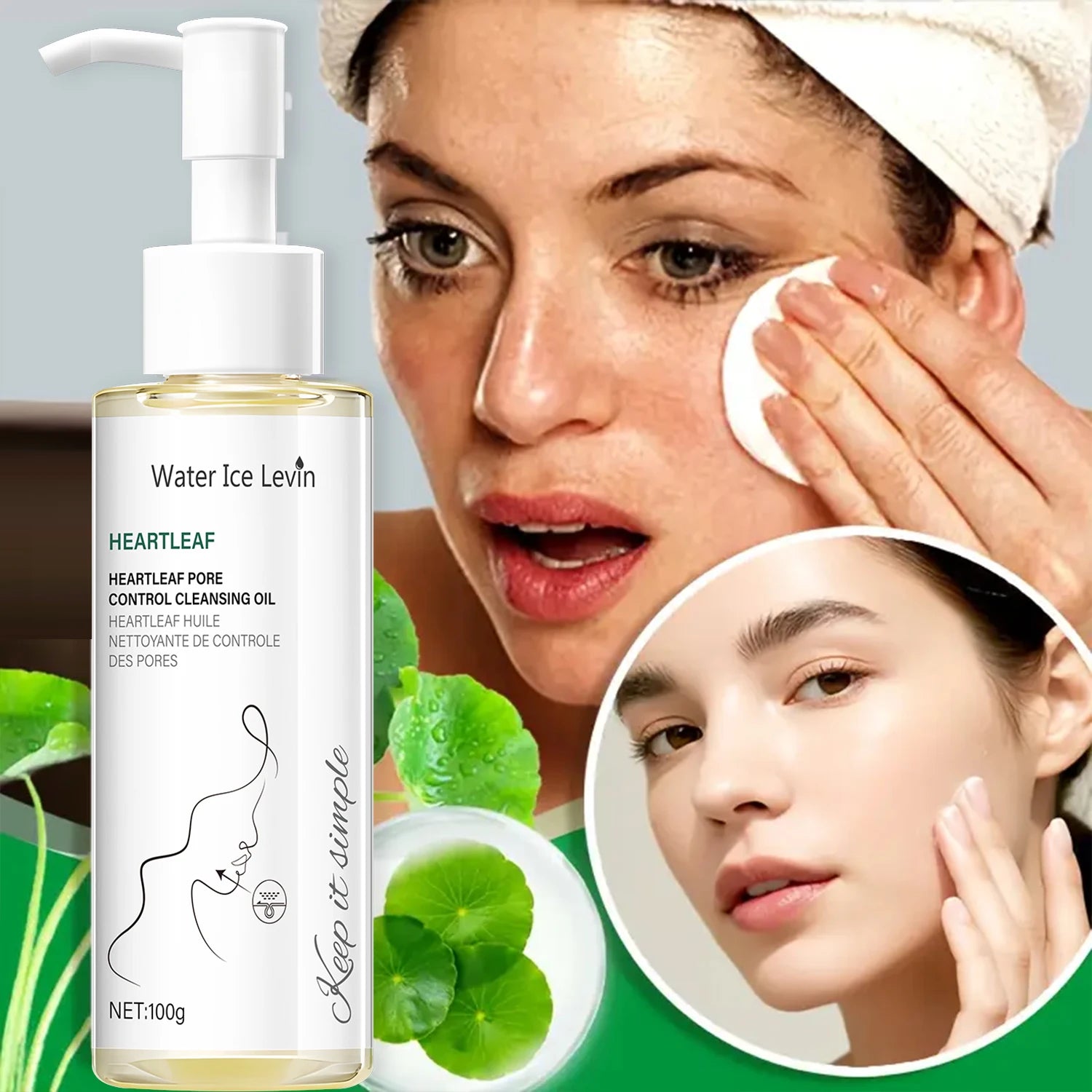 Heartleaf Pore Control Cleansing Oil with Niacinamide - Moisturizing & Protecting Daily Facial Cleanser for Elastic Skin Halalzen