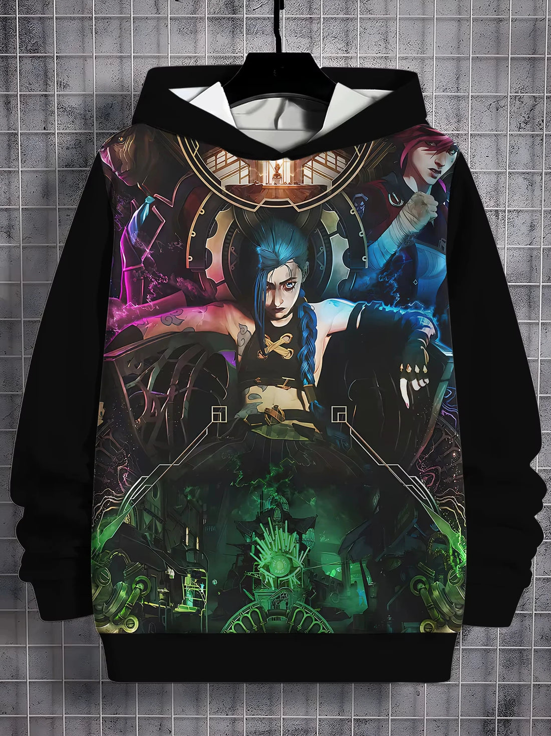 Anime Game Arcane Jinx 3d Print Hoodies Men Women Fashion Hoodie Sweatshirt Women Sweats Unisex Tracksuit Pullovers Clothes Lol