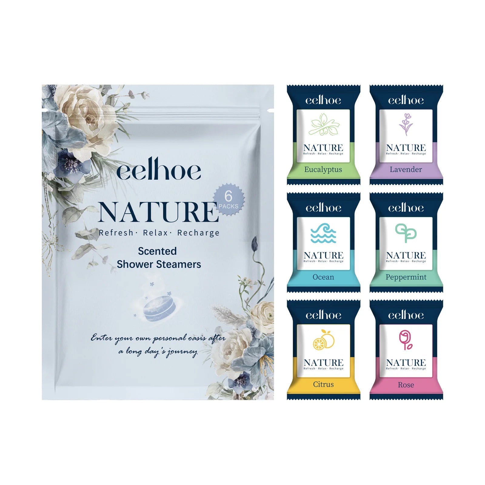 Portable Aromatherapy Shower & Bath Tablets - Deeply Cleanses Skin, Locks in Moisture, Refreshing & Long-Lasting Fragrance Halalzen