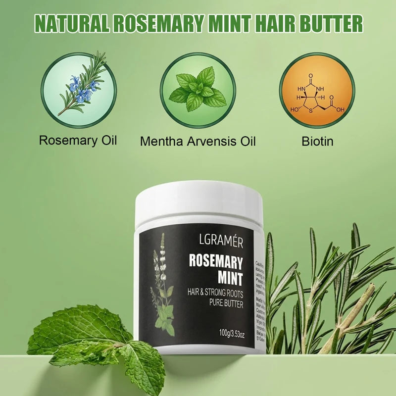 Rosemary Mint Hair & Strong Roots Curly  - Natural Hair Growth & Damage Repair Treatment for Stronger, Healthier Hair，Cleansing
