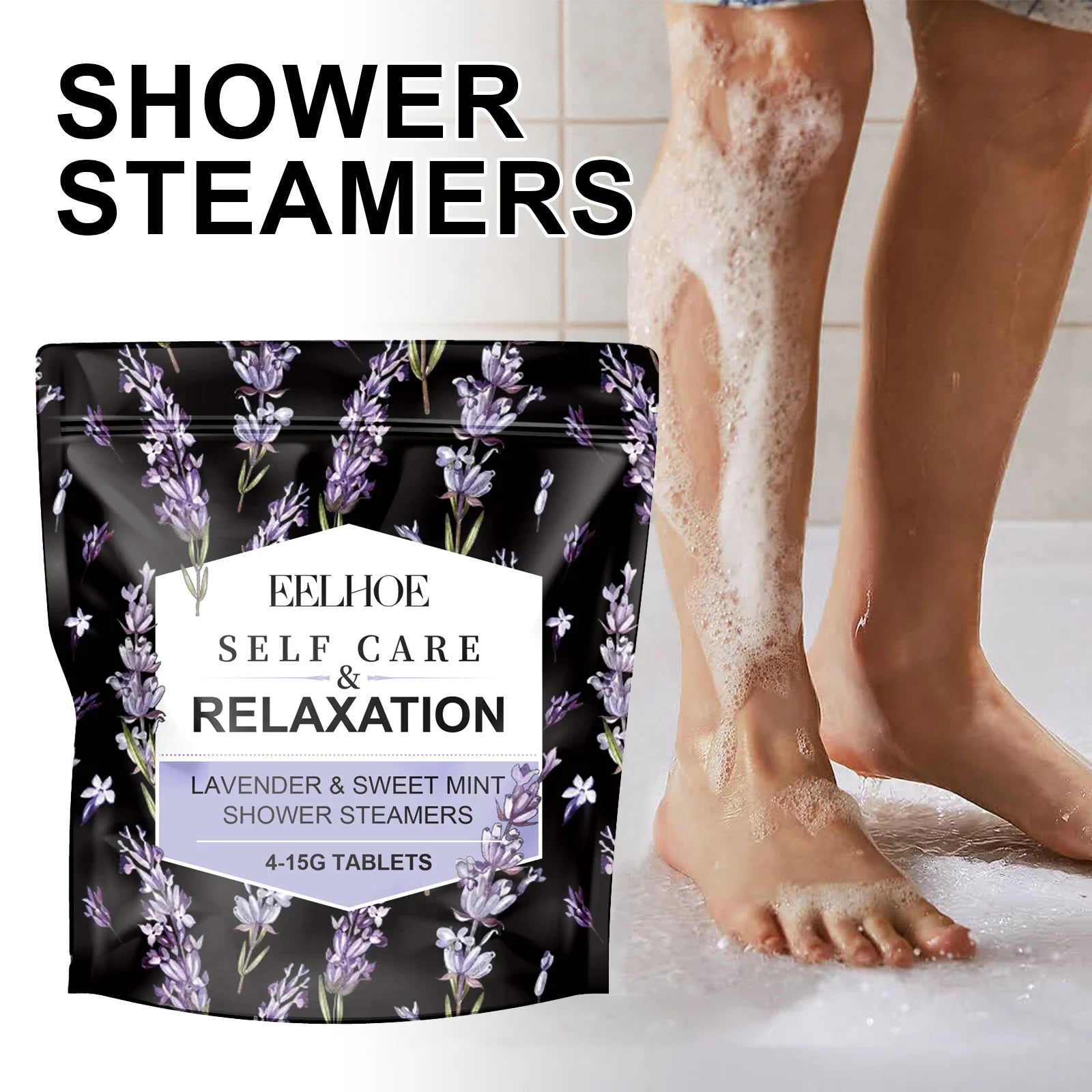 Shower Steamers Set Shower Steamers Aromatherapy Spa Kit Household Self Care Relaxation Lavender Shower Bath Bombs Moisturizing Halalzen