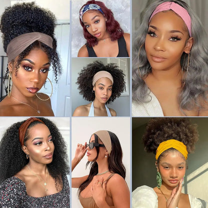 5pc Sports Headbands for Men Women Non-Slip Moisture Wicking Workout Sweatband Fitness Running Cycling Football Yoga Hairband