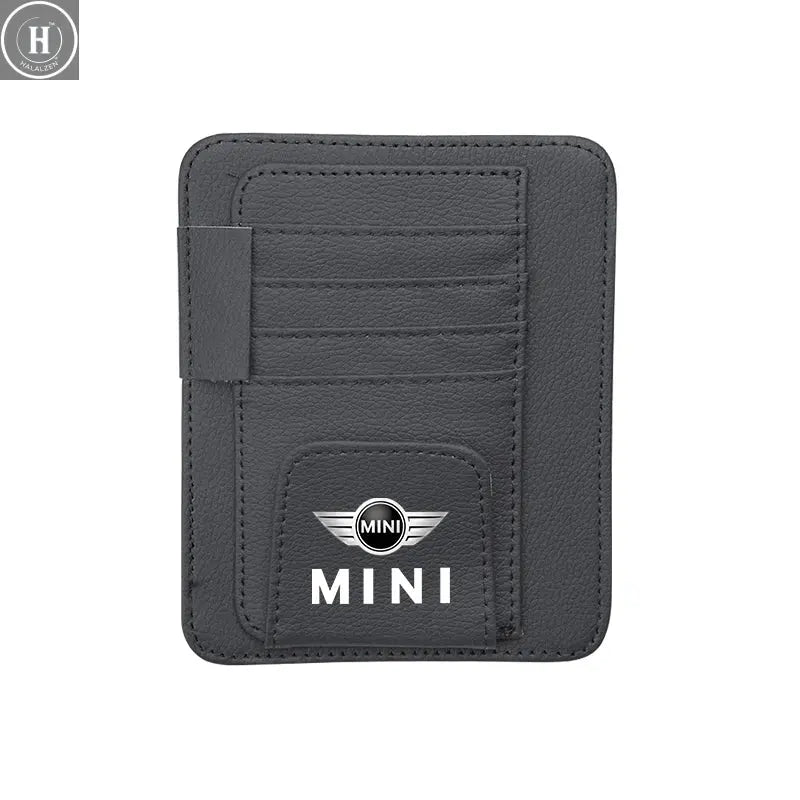 Car Sun Visor Glasses Storage Bag Card Ticket Holder Multi-pocket For Mini Cooper JCW Works R56 R50 F54 F55 F56 F57 F60 R52 R53 HALALZEN